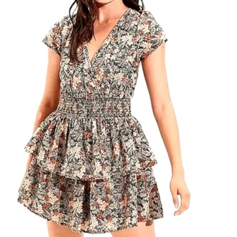 American Eagle Outfitters Floral Tiered Skirt Dress